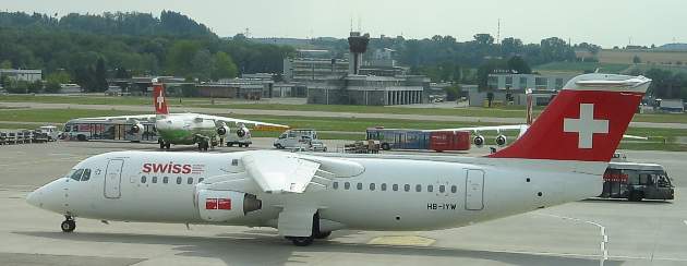 Swiss RJ100 at Zurich in special